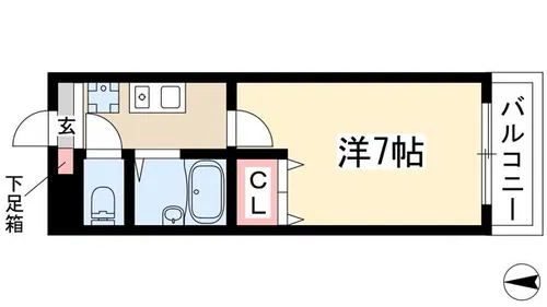 植田山DS.1マンション【2階】の間取り