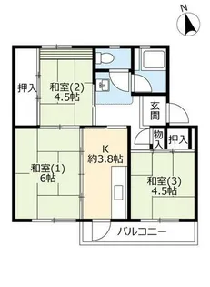 UR有野【B550306号室】の間取り