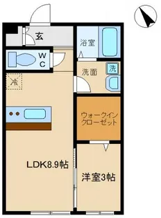 ruelle(ルエル)【201号室】の間取り