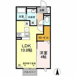 メゾン ラ・ヴェリテ B【1階】の間取り