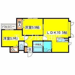 ミドリマンション・Ⅱ【203号室】の間取り