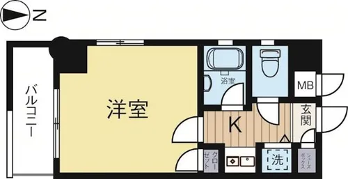 ダイナコートベイサイド博多【501号室】の間取り