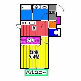 メゾンクレール南福岡【1階】の間取り