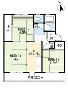 URひよどり台【1060204号室】の間取り