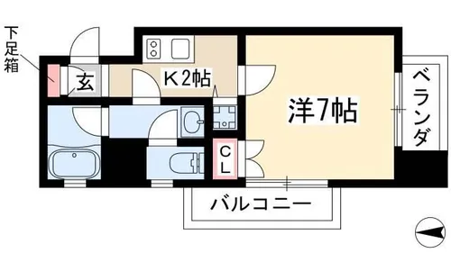 リエス鶴舞EAST TOWER【0705号室】の間取り