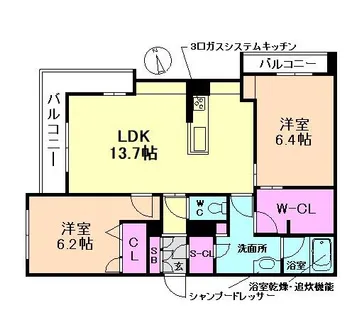 ShaMaison SHIBUYA【2階】の間取り