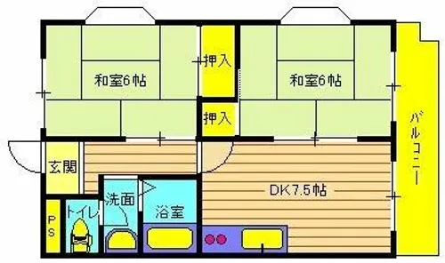 アビタシオン中崎【401号室】の間取り