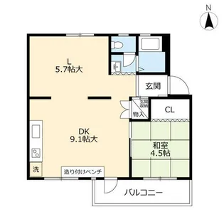 UR城野【0230056号室】の間取り