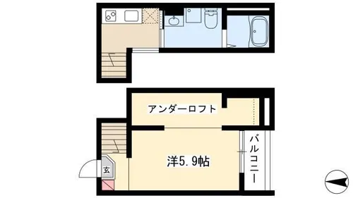 AO AQUA【102号室】の間取り