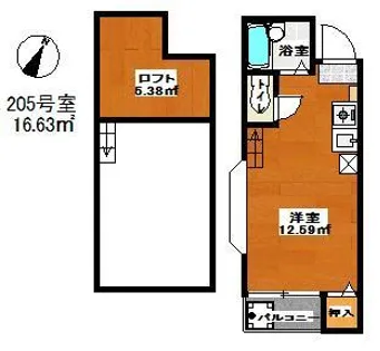 リバーサイド貝塚【2階】の間取り