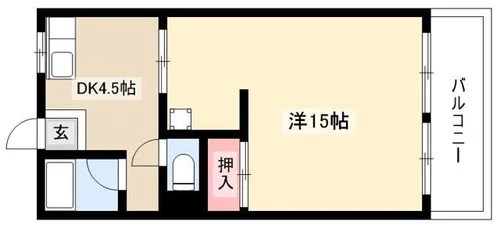 サンマンション本山【1階】の間取り