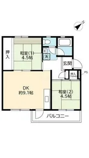 UR明石舞子【B250406号室】の間取り