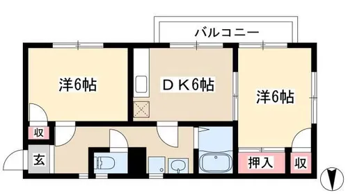 セントラルたちばな【3階】の間取り