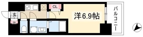 メイクス熱田大宝【2階】の間取り