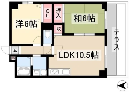 エステート良和 S棟【1階】の間取り