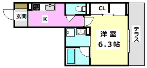 パラディAY【1階】の間取り