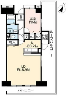 UR白鳥パークハイツ大宝【0071003号室】の間取り