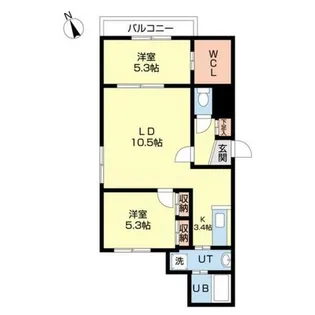 REGALIA澄川【2階】の間取り