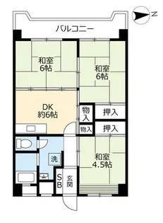 UR日比野【0020601号室】の間取り