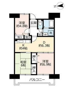 URアーバンラフレ金山【0000605号室】の間取り