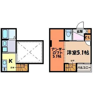 カーサ9名駅【1階】の間取り