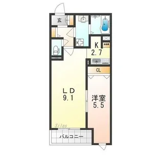 ラシーネ伏見弐番館【3階】の間取り