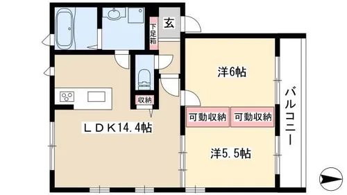 Premier Residence Ⅱ【101号室】の間取り