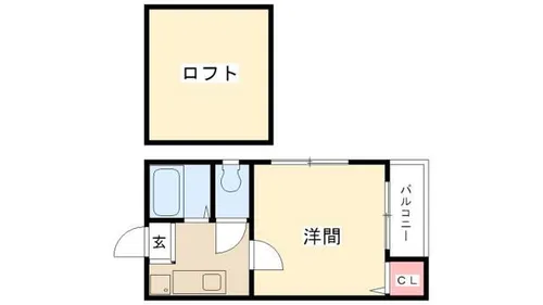 エンルート栄生【1階】の間取り