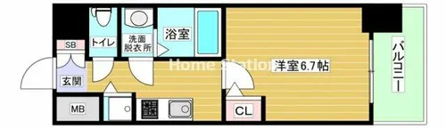 大阪府大阪市港区弁天5丁目【マンション】の間取り
