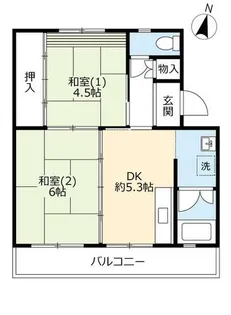 UR男山【B150504号室】の間取り