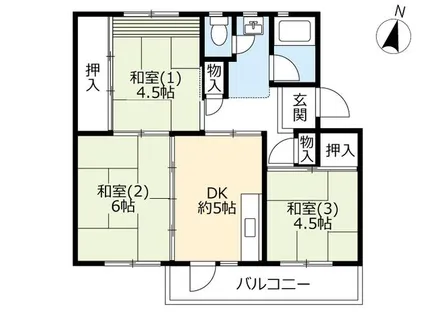 UR男山【B310403号室】の間取り