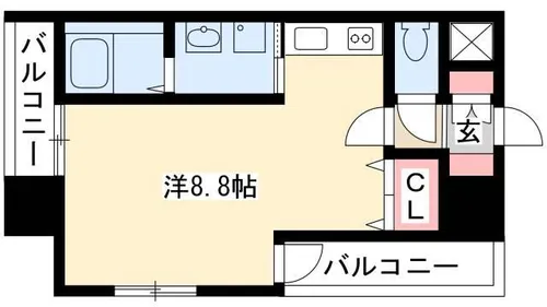 プレサンス名古屋STATIONザ・シティ【7階】の間取り