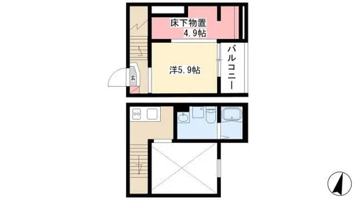 Force高畑【102号室】の間取り