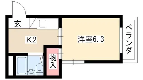 富士レイホービル第二【205号室】の間取り