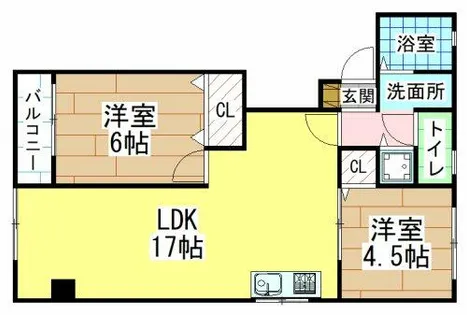 中津口小住ビル【4階】の間取り