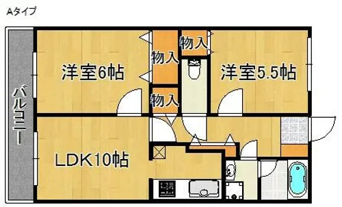 グリーンパーク樽井【1階】の間取り