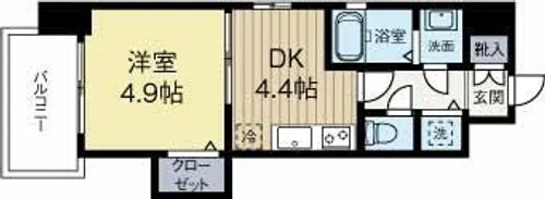 福岡県福岡市博多区美野島3丁目【マンション】の間取り