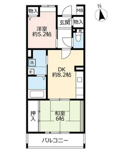 URフレール宝塚御殿山【0050303号室】の間取り