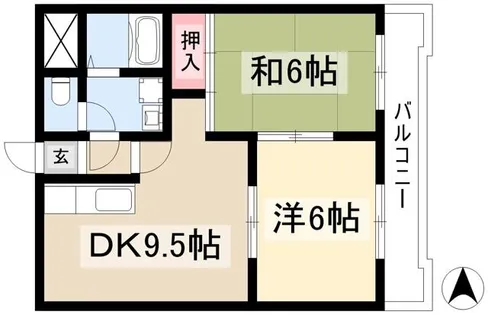 カサ松下【505号室】の間取り