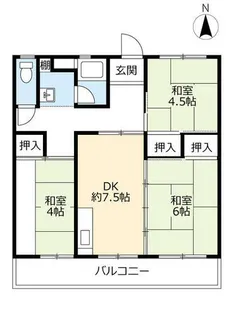 UR中央台【2090505号室】の間取り