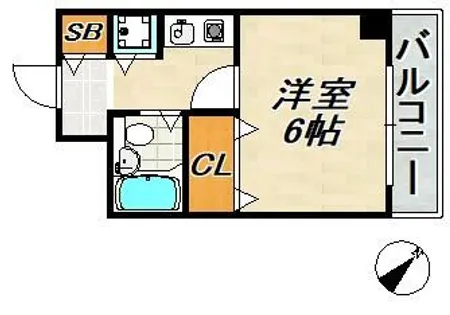 トーカン須磨神撫町キャスティール【5階】の間取り