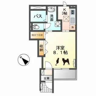 ウエストウイングⅢ【1階】の間取り