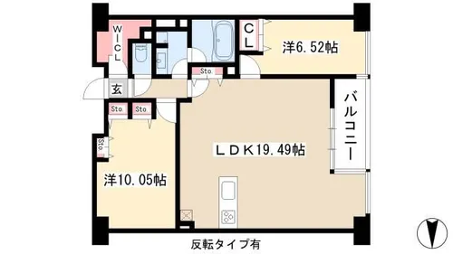 グラン・アベニュー 栄【1008号室】の間取り