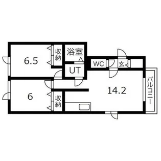 北海道札幌市手稲区稲穂二条7丁目【アパート】の間取り