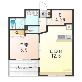 グラシア清水五条【3階】の間取り