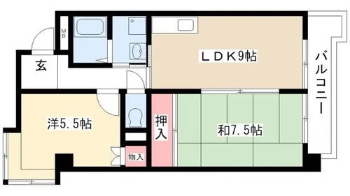 新橘ビル【201号室】の間取り