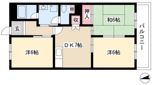 アネックス栄Ⅱ【202号室】の間取り
