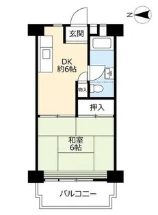 UR中丸【0010221号室】の間取り