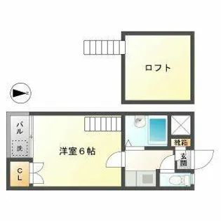 332番館茶山【105号室】の間取り