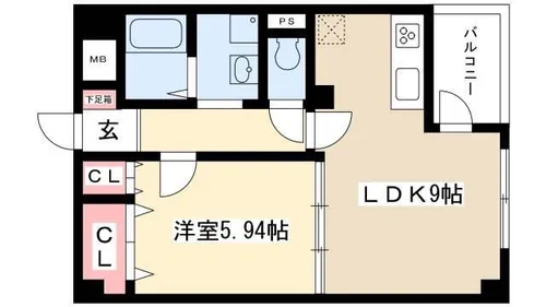 アーバンラックス今池【0403号室】の間取り